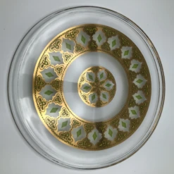 Vintage Culver Gold And Emerald Green Bowl And Platter - Set Of 2 -Lenox Shop vintage culver gold and emerald green bowl and platter set of 2 4051