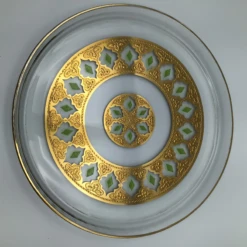 Vintage Culver Gold And Emerald Green Bowl And Platter - Set Of 2 -Lenox Shop vintage culver gold and emerald green bowl and platter set of 2 5114
