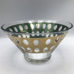 Vintage Culver Gold And Emerald Green Bowl And Platter - Set Of 2 -Lenox Shop vintage culver gold and emerald green bowl and platter set of 2 6359