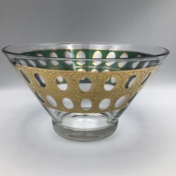 Vintage Culver Gold And Emerald Green Bowl And Platter - Set Of 2 -Lenox Shop vintage culver gold and emerald green bowl and platter set of 2 6413