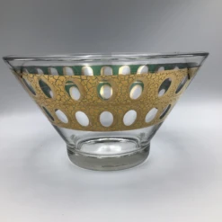 Vintage Culver Gold And Emerald Green Bowl And Platter - Set Of 2 -Lenox Shop vintage culver gold and emerald green bowl and platter set of 2 8572