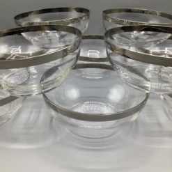 Vintage Dorothy Thorpe Platinum Band 6 Inch Salad Bowls - Set Of 10 -Lenox Shop vintage dorothy thorpe platinum band 6 inch salad bowls set of 10 5101