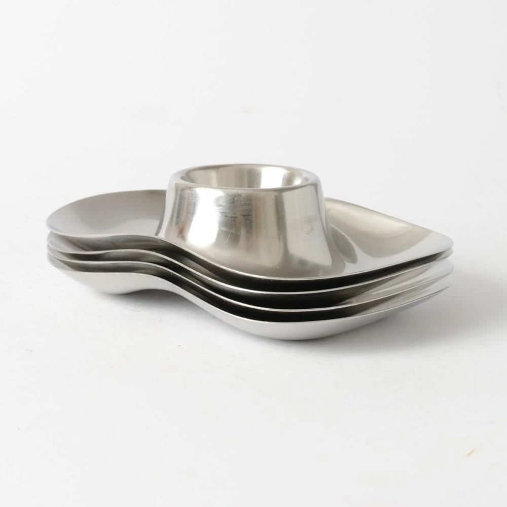 Vintage Egg Cups In Stainless Steel By Wilhelm Wagenfeld For WMF, 1960s, Set Of 4 6 Vintage Egg Cups In Stainless Steel By Wilhelm Wagenfeld For WMF, 1960s, Set Of 4 - Image 4