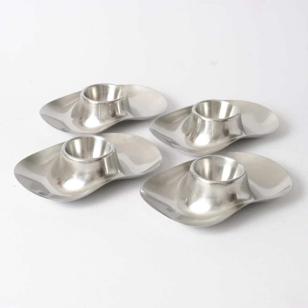 Vintage Egg Cups In Stainless Steel By Wilhelm Wagenfeld For WMF, 1960s, Set Of 4 7 Vintage Egg Cups In Stainless Steel By Wilhelm Wagenfeld For WMF, 1960s, Set Of 4 - Image 5