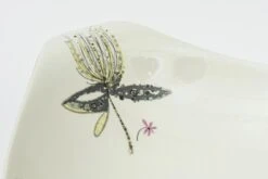 Vintage Eva Zeisel Hallcraft Ceramic Terdrop Bowl With Butterfly, Flower, And Leaf -Lenox Shop vintage eva zeisel hallcraft ceramic terdrop bowl with butterfly flower and leaf 0236