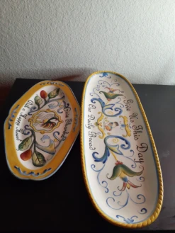 Vintage Fitz & Floyd Give Thanks Platters- Set Of 2 -Lenox Shop vintage fitz and floyd give thanks platters set of 2 0817