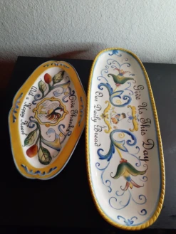 Vintage Fitz & Floyd Give Thanks Platters- Set Of 2 -Lenox Shop vintage fitz and floyd give thanks platters set of 2 5720