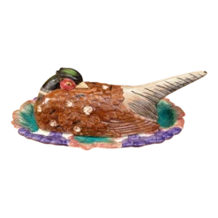 Vintage Fitz And Floyd Pheasant Butter Dish