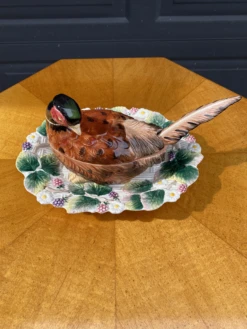 Vintage Fitz And Floyd Pheasant Soup Tureen And Serving Plate -Lenox Shop vintage fitz and floyd pheasant soup tureen and serving plate 3981