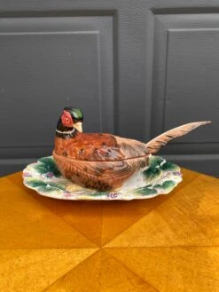 Vintage Fitz And Floyd Pheasant Soup Tureen And Serving Plate -Lenox Shop vintage fitz and floyd pheasant soup tureen and serving plate 8992