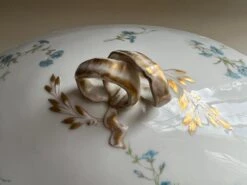 Vintage French Haviland Limoges Blue Floral Covered Serving Dish -Lenox Shop vintage french haviland limoges blue floral covered serving dish 1045