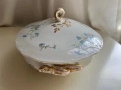 Vintage French Haviland Limoges Blue Floral Covered Serving Dish -Lenox Shop vintage french haviland limoges blue floral covered serving dish 4260