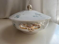 Vintage French Haviland Limoges Blue Floral Covered Serving Dish -Lenox Shop vintage french haviland limoges blue floral covered serving dish 6485