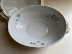 Vintage French Haviland Limoges Blue Floral Gilded Soup Tureen With Lid -Lenox Shop vintage french haviland limoges blue floral gilded soup tureen with lid 7474