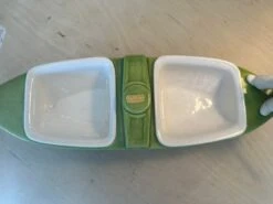 Vintage Green Royal Haeger Mid-Century Gondola Serving Dish For Dips -Lenox Shop vintage green royal haeger mid century gondola serving dish for dips 2221