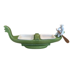 Vintage Green Royal Haeger Mid-Century Gondola Serving Dish For Dips
