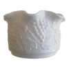 Vintage Imperial Milk Glass Ruffled Edge Grape Leaf Pattern Bowl / Wine Bottle Holder -Lenox Shop vintage imperial milk glass ruffled edge grape leaf pattern bowl wine bottle holder 6453