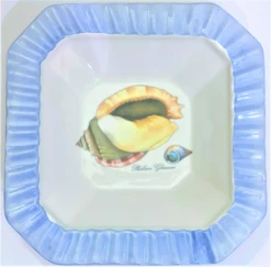 Vintage Italian Due Torri Blue And White Sea Shell Bowl -Lenox Shop vintage italian due torri blue and white sea shell bowl 8017