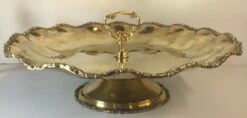 Vintage Large Brass Serving Platter -Lenox Shop vintage large brass serving platter 5726
