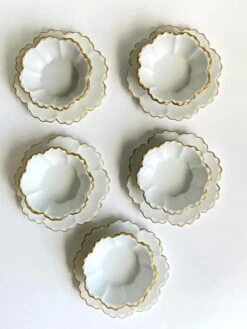 Vintage Limoges Gda France Flower Shaped Dessert Cups & Saucers Set- 11 Pieces -Lenox Shop vintage limoges gda france flower shaped dessert cups and saucers set 11 pieces 2132