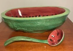 Vintage Majolica Figural Watermelon Cold Soup Tureen 15 Vintage Majolica Figural Watermelon Cold Soup Tureen -Lenox Shop vintage majolica figural watermelon cold soup tureen 8832