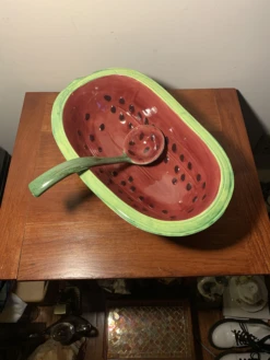 Vintage Majolica Figural Watermelon Cold Soup Tureen 19 Vintage Majolica Figural Watermelon Cold Soup Tureen -Lenox Shop vintage majolica figural watermelon cold soup tureen 8936
