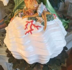 Vintage Massive Fitz And Floyd Style Ceramic Clam Shell Coral Seashell Soup Tureen -Lenox Shop vintage massive fitz and floyd style ceramic clam shell coral seashell soup tureen 1567