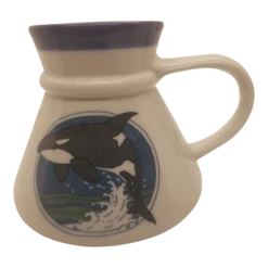 Vintage Otagiri Ceramic Coffee Mug With Handpainted Whale