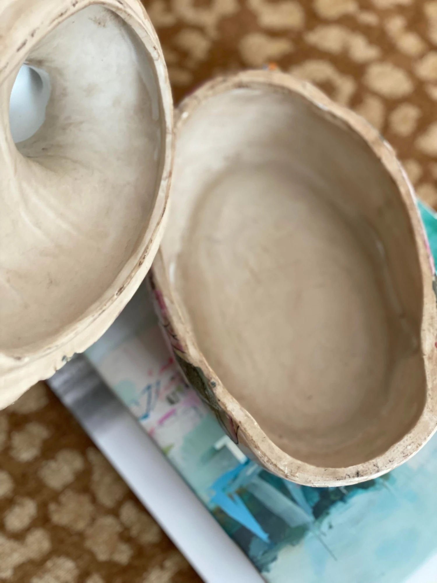 Vintage Porcelain Pink Floral Duck Tureen 12 Vintage Porcelain Pink Floral Duck Tureen - Image 10