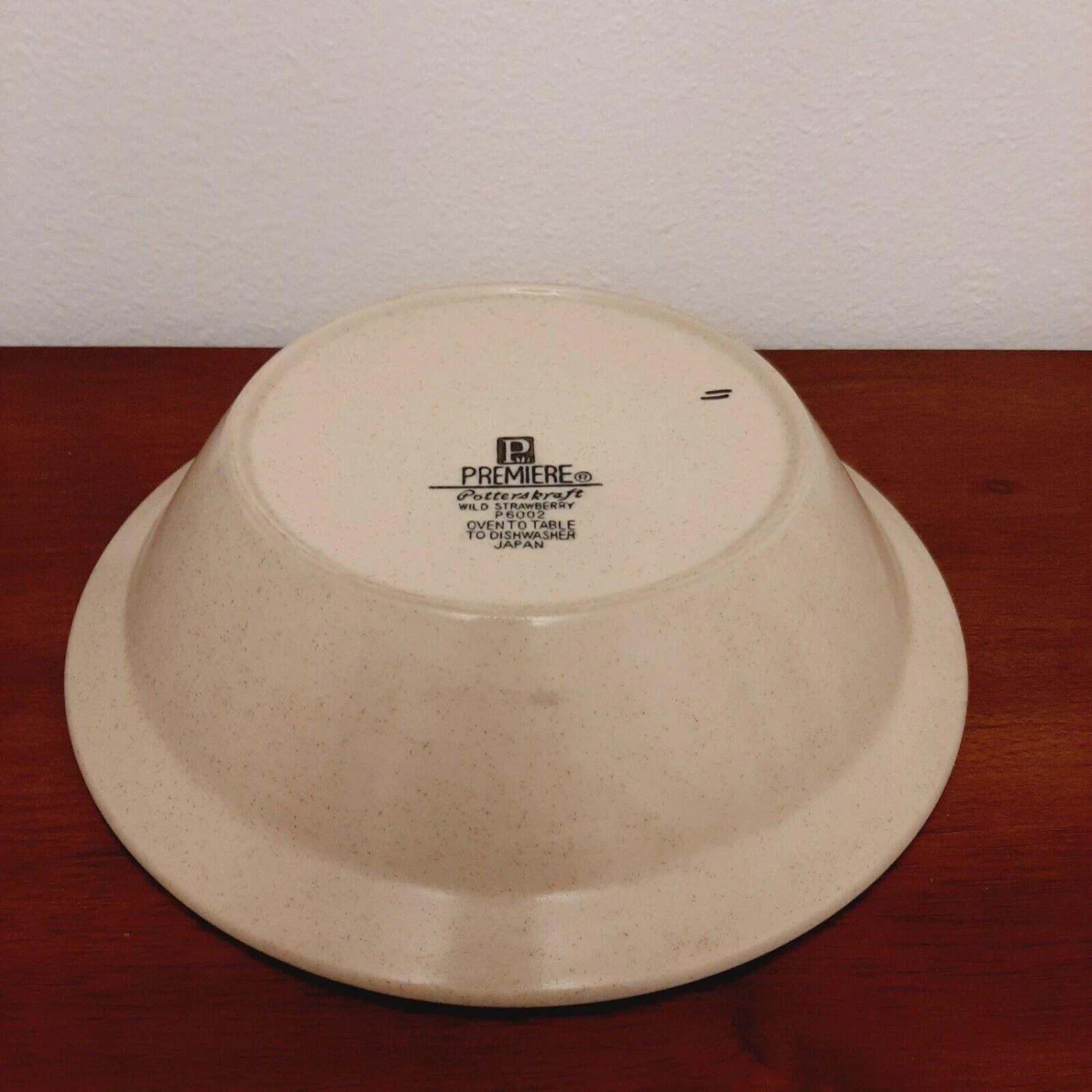 Vintage Premiere Potterskraft Wild Strawberry Serving Bowl 8 Vintage Premiere Potterskraft Wild Strawberry Serving Bowl - Image 6