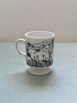 Vintage Safari Footed Milk Glass Mugs- Set Of 3 -Lenox Shop vintage safari footed milk glass mugs set of 3 4507