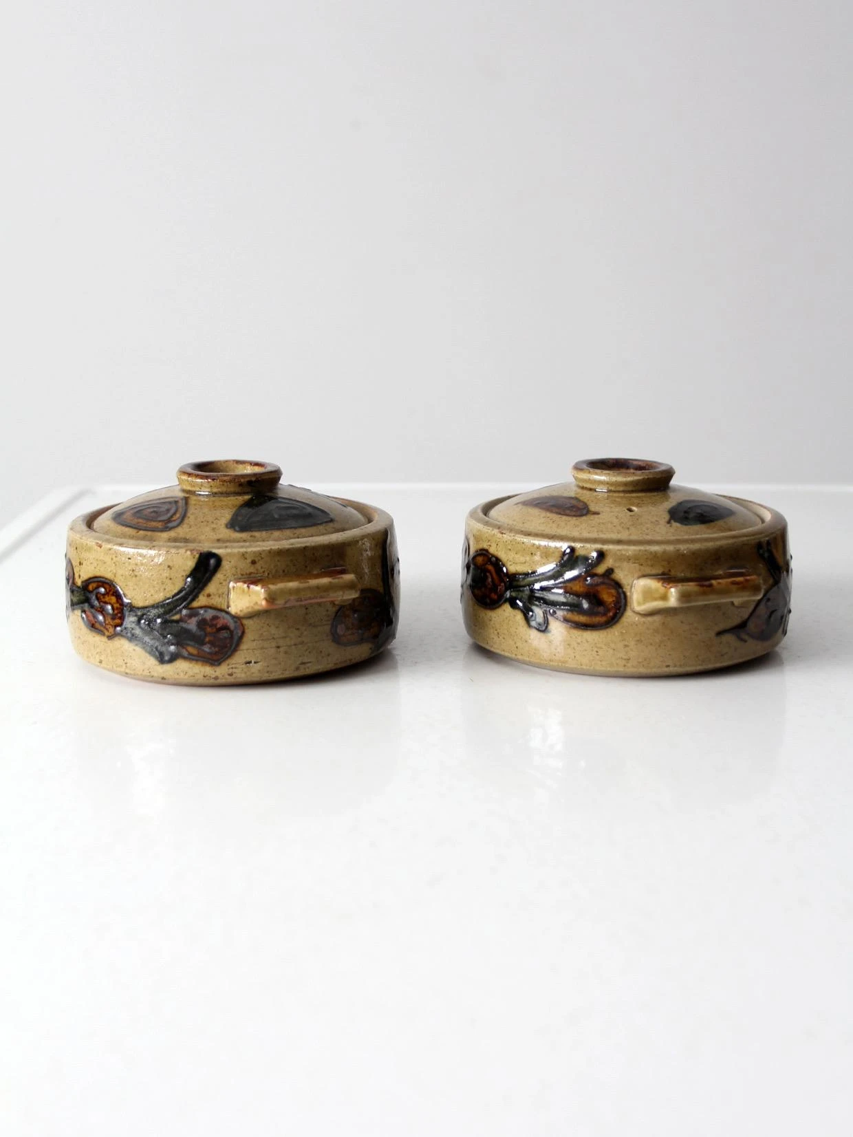 Vintage Studio Pottery Covered Dishes Pair 10 Vintage Studio Pottery Covered Dishes Pair - Image 8