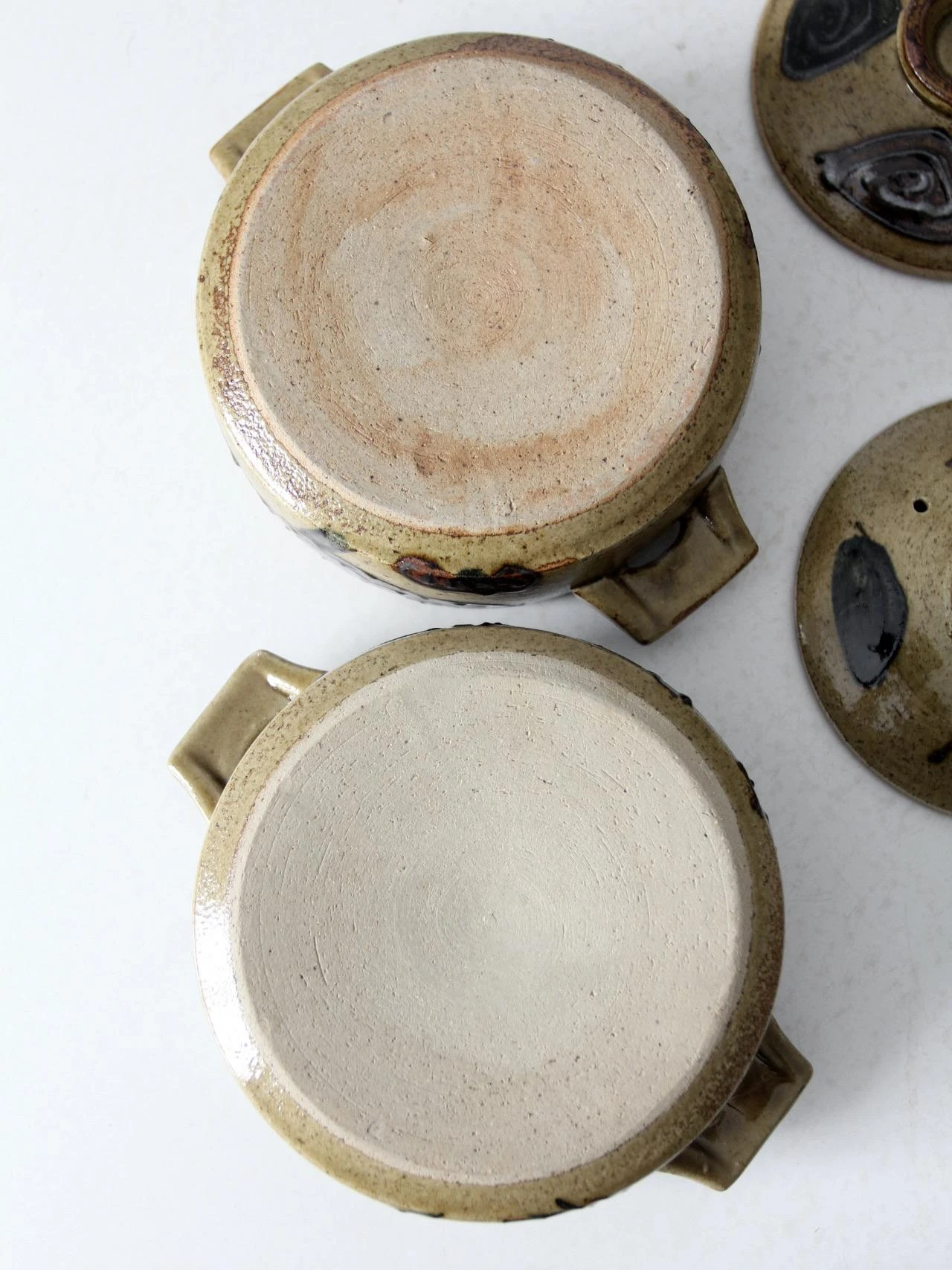 Vintage Studio Pottery Covered Dishes Pair 8 Vintage Studio Pottery Covered Dishes Pair - Image 6