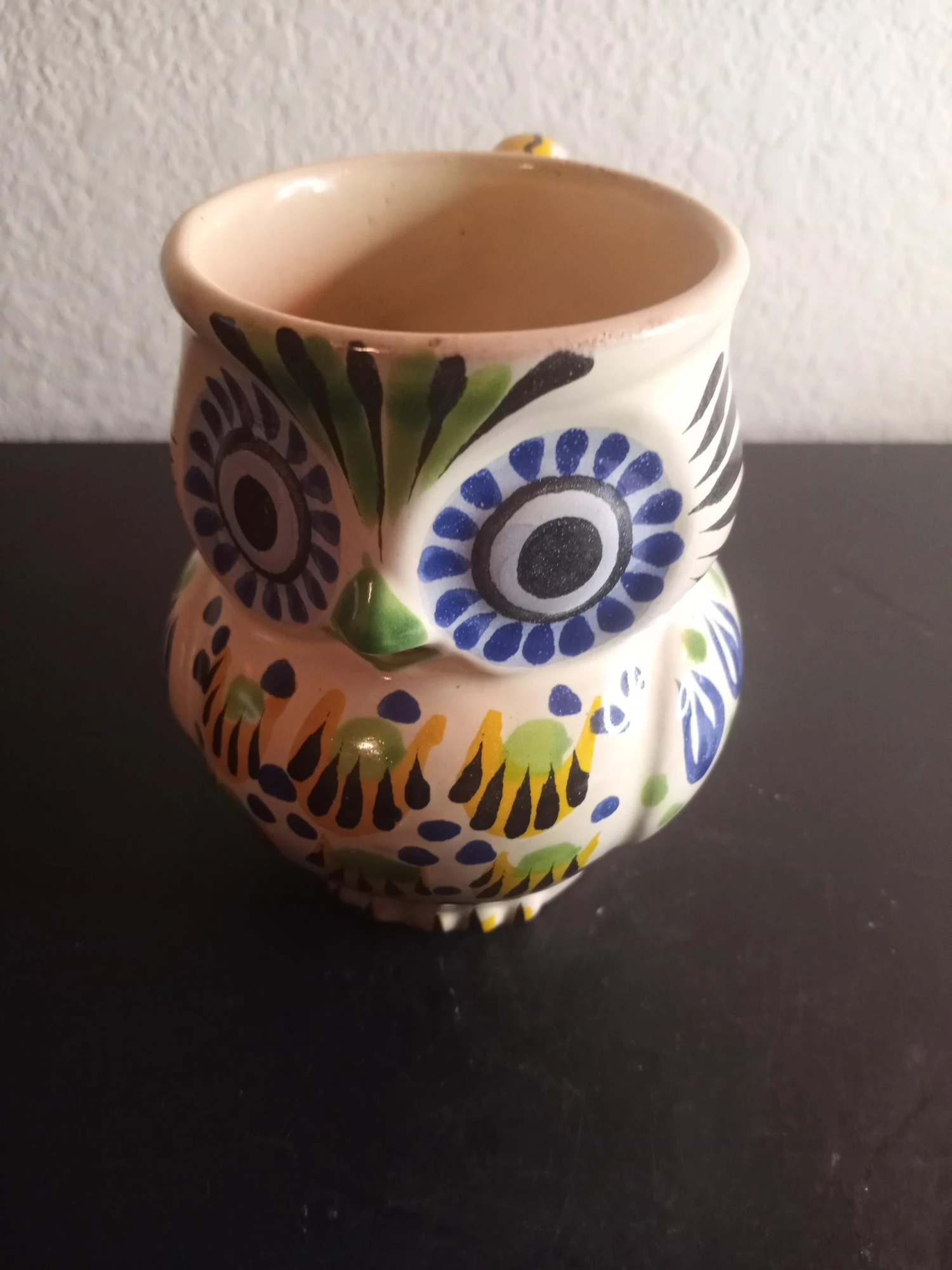Vintage Tonala Art Mexico Owl Figurine Mug 4 Vintage Tonala Art Mexico Owl Figurine Mug - Image 2