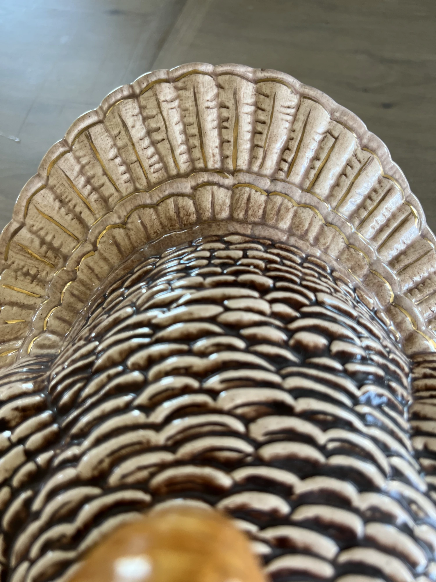 Vintage Turkey Covered Dish Or Cookie Jar 7 Vintage Turkey Covered Dish Or Cookie Jar - Image 5