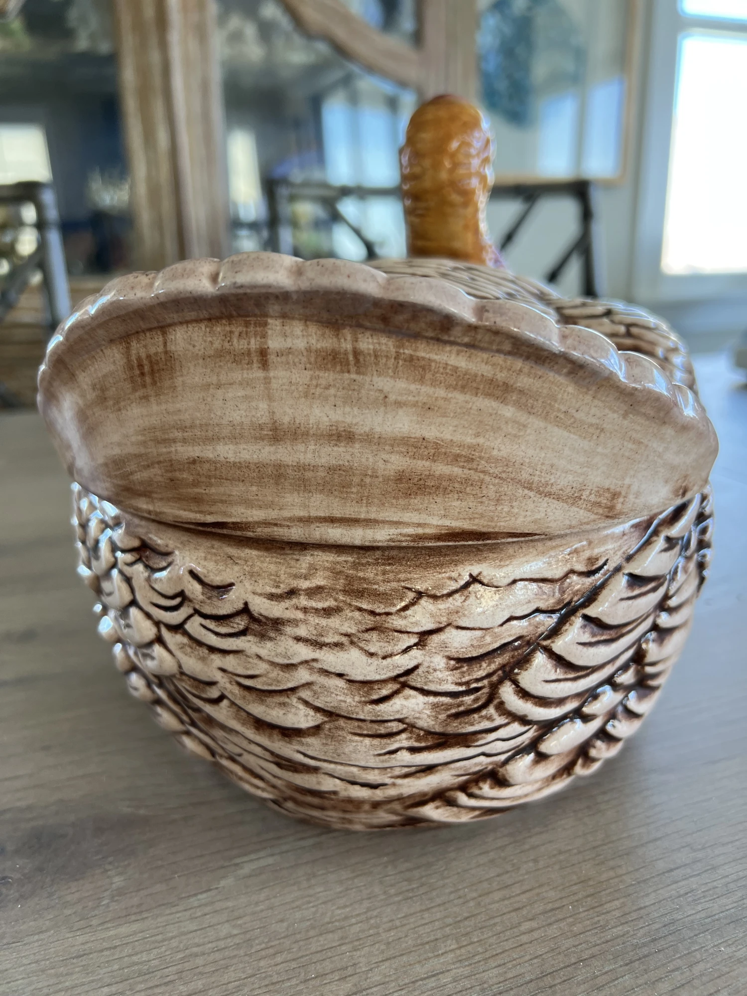 Vintage Turkey Covered Dish Or Cookie Jar 6 Vintage Turkey Covered Dish Or Cookie Jar - Image 4