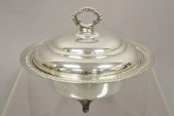 Vtg English Regency Victorian Silver Plated Lidded Vegetable Serving Dish Bowl -Lenox Shop vtg english regency victorian silver plated lidded vegetable serving dish bowl 7876