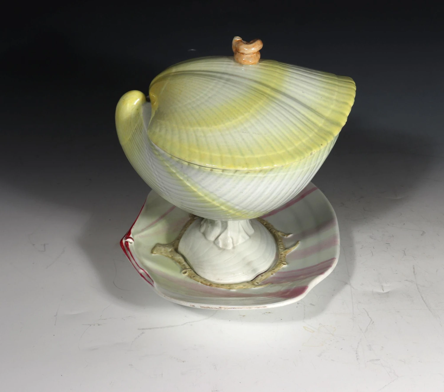 Wedgwood Pearlware Nautilus Sauce Tureen, Cover & Stand 6 Wedgwood Pearlware Nautilus Sauce Tureen, Cover & Stand - Image 4