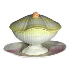 Wedgwood Pearlware Nautilus Sauce Tureen, Cover & Stand