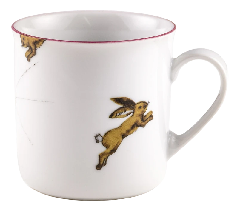 Wine Red Porcelain Collection Cup From Litolff, 1946 3 Wine Red Porcelain Collection Cup From Litolff, 1946