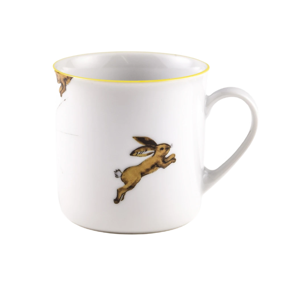 Yellow Porcelain Collection Cup From Litolff, 1946 3 Yellow Porcelain Collection Cup From Litolff, 1946